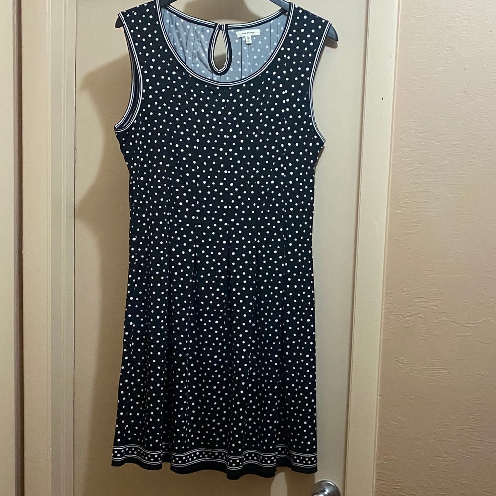 Sleeveless Dress with Pleated Bodice